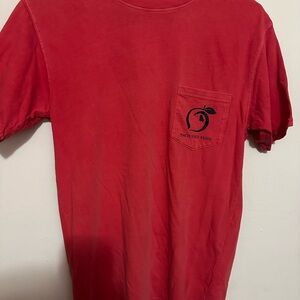 Peach Logo Red Short Sleeve Tee
